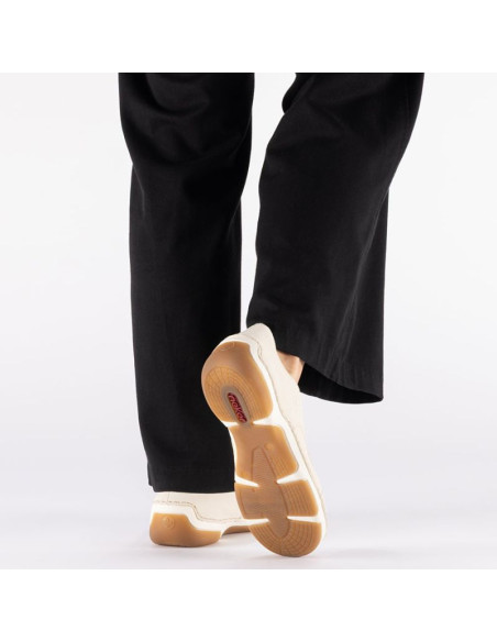 Półbuty damskie komfortowe białe rieker  55920-80