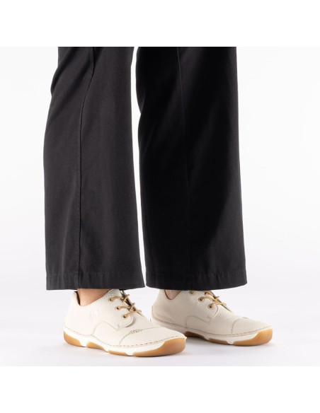 Półbuty damskie komfortowe białe rieker  55920-80