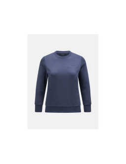 Bluza peak performance w original small logo crew niebieski