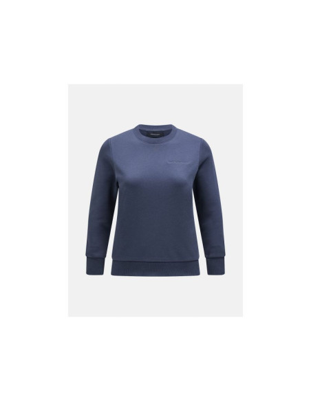 Bluza peak performance w original small logo crew niebieski