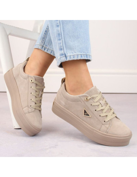 Skórzane zamszowe półbuty na platformie filippo w paw315