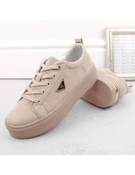 Skórzane zamszowe półbuty na platformie filippo w paw315