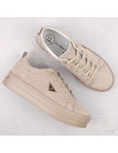 Skórzane zamszowe półbuty na platformie filippo w paw315