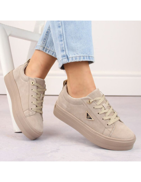 Skórzane zamszowe półbuty na platformie filippo w paw315