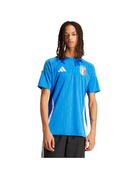 Koszulka męska adidas italy 24 home niebieska in0657