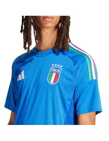 Koszulka męska adidas italy 24 home niebieska in0657