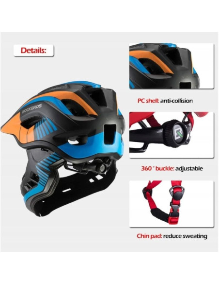 Rockbros kask rowerowy dziecięcy 48-54cm
