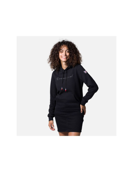Bluza rossignol w logo sweat hood fl czarny