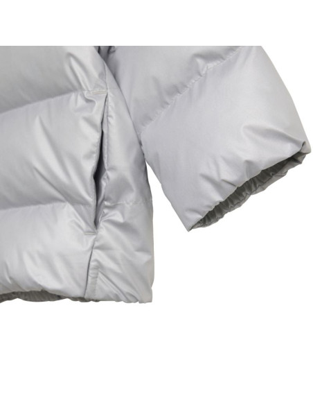 Kurtka dla dzieci adidas synthetic down glam srebrna jm8870