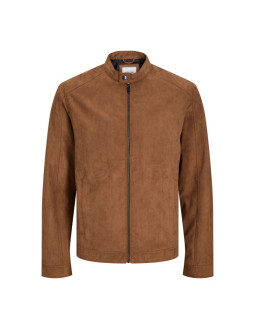 Jack&jones kurtka z syntetycznego zamszu jjedylan clean jacket noos 12261197 cognac
