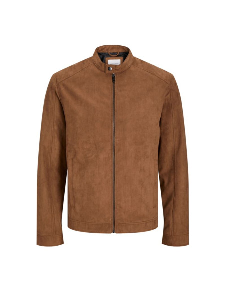 Jack&jones kurtka z syntetycznego zamszu jjedylan clean jacket noos 12261197 cognac