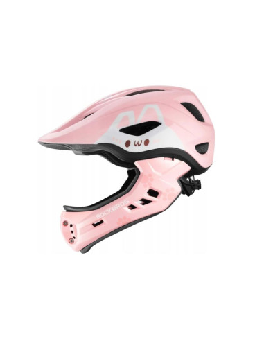 Rockbros kask rowerowy dziecięcy 54-58cm różowy