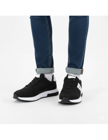 Półbuty sportowe męskie casual czarne big star tt174352