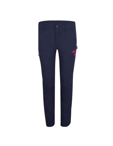 Spodnie zapinane na zamek dziecięce dla chłopca/dziewczynki trollkids kids kjerag zip-off pants navy/magenta (177-114)