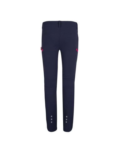Spodnie zapinane na zamek dziecięce dla chłopca/dziewczynki trollkids kids kjerag zip-off pants navy/magenta (177-114)