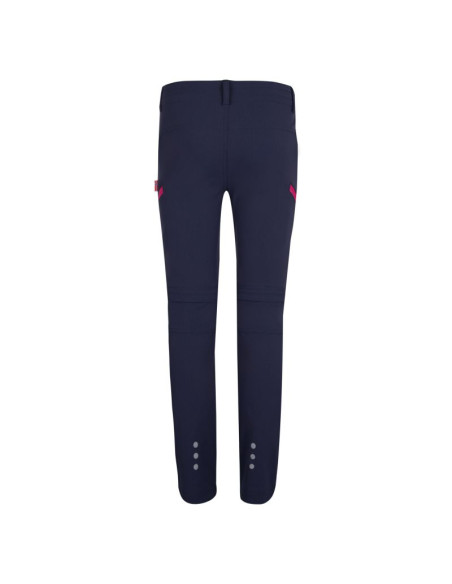 Spodnie zapinane na zamek dziecięce dla chłopca/dziewczynki trollkids kids kjerag zip-off pants navy/magenta (177-114)