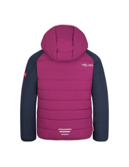 Kurtka ocieplana dziecięca trollkids kids hafjell snow jacket pro z kapturem woodoodporna różowa (514-182) 2