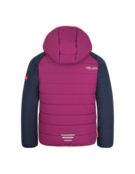 Kurtka ocieplana dziecięca trollkids kids hafjell snow jacket pro z kapturem woodoodporna różowa (514-182)