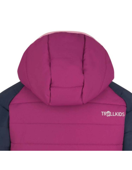 Kurtka ocieplana dziecięca trollkids kids hafjell snow jacket pro z kapturem woodoodporna różowa (514-182)