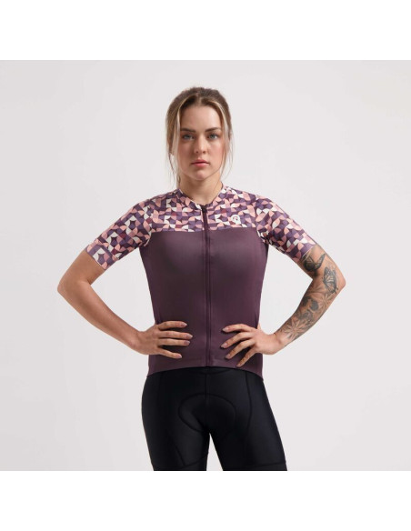 Rogelli koszulka essential graphic bordo-koral xs