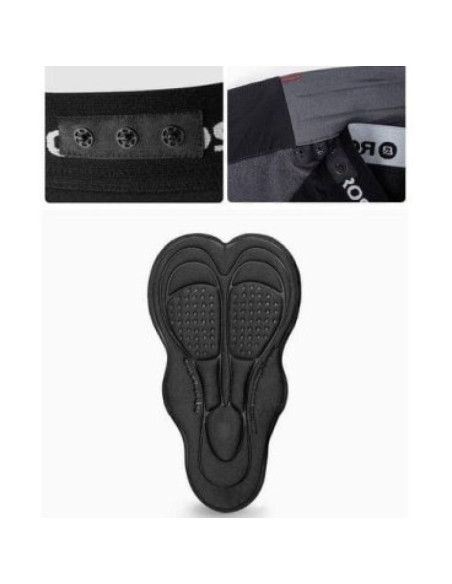 Rockbros spodenki rowerowe męskie 2w1 czarne xl