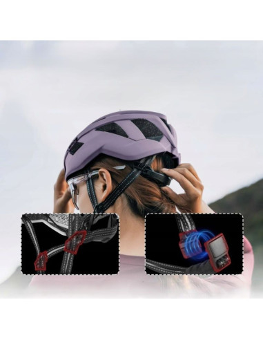 Rockbros kask rowerowy 10110039003 fiol m (54-58)