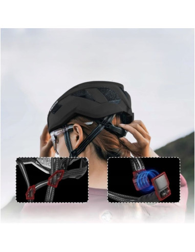 Rockbros kask rowerowy 10110039012 czarn l (58-62)