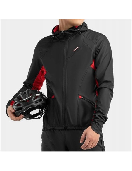 Rockbros sportowa kurtka zimowa unisex czarna 3xl