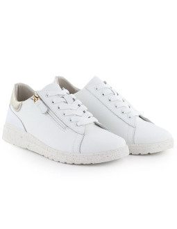 Skórzane półbuty sneakersy damskie białe evento 138 2