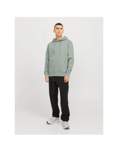 Jack&jones męska bluza z kapturem jjestar basic sweat hood noos 12208157 iceberg green