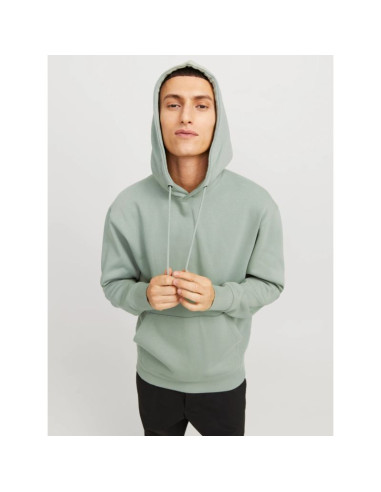 Jack&jones męska bluza z kapturem jjestar basic sweat hood noos 12208157 iceberg green