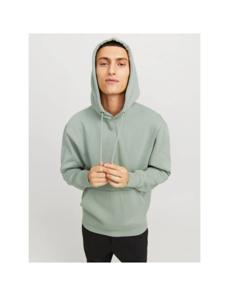 Jack&jones męska bluza z kapturem jjestar basic sweat hood noos 12208157 iceberg green