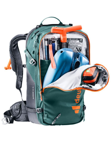 Deuter alproof 30 sl plecak czarny, zielony denim, poliamidowy, poliester