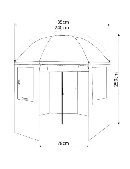 Parasol namiot wędkarski 2w1 enero camp
