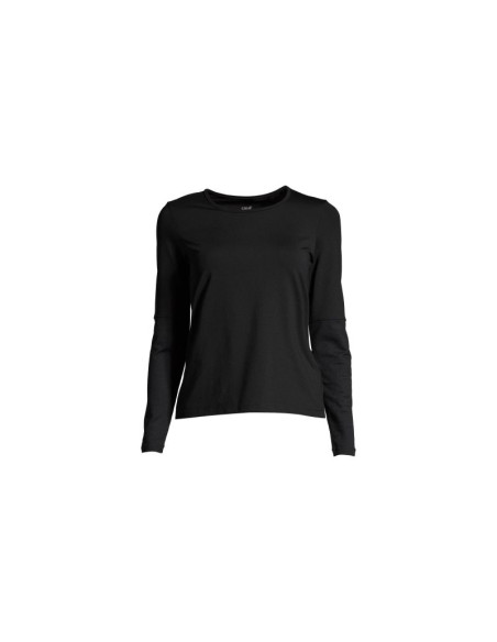 Koszulka casall essential mesh detail long sleeve czarny