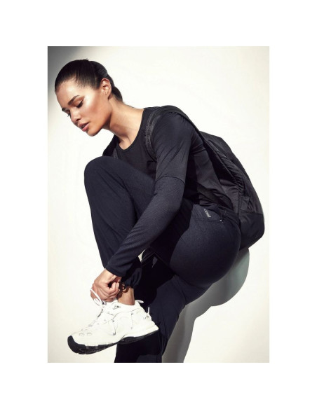 Koszulka casall essential mesh detail long sleeve czarny