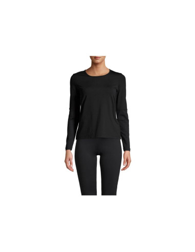 Koszulka casall essential mesh detail long sleeve czarny