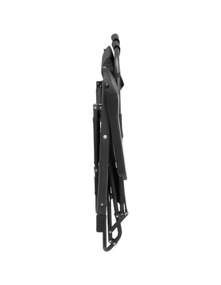 Fotel wielopozycyjny balaton z poduszką i zagłówkiem czarny