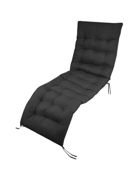 Fotel wielopozycyjny balaton z poduszką i zagłówkiem czarny