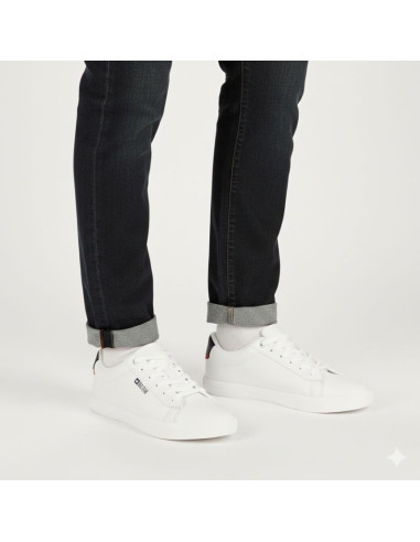 Trampki niskie męskie ekoskóra białe big star tt174001