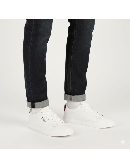 Trampki niskie męskie ekoskóra białe big star tt174001