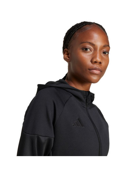 Bluza damska adidas tiro 25 hoodie full-zip czarna jd9079