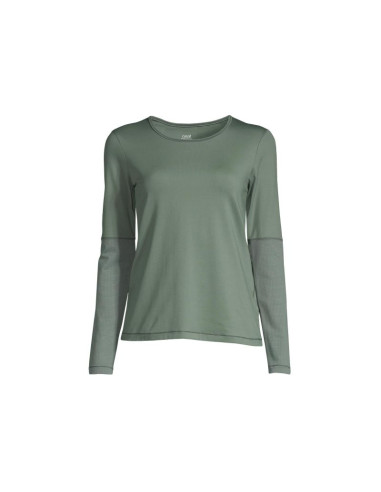 Koszulka casall essential mesh detail long sleeve dusty green