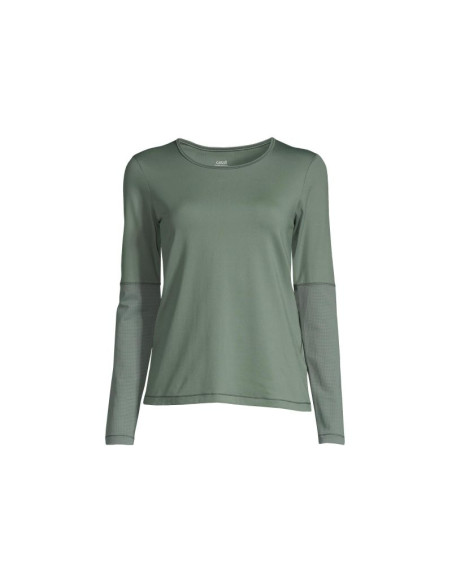 Koszulka casall essential mesh detail long sleeve dusty green