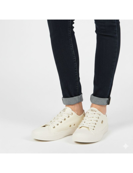 Trampki niskie damskie tekstylne beżowe big star tt274004