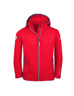 Kurtka softshellowa z kapturem dla dziewczynki/chłopca trollkids kids kvalvika jacket czerwona (328-414)
