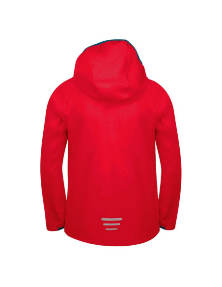 Kurtka softshellowa z kapturem dla dziewczynki/chłopca trollkids kids kvalvika jacket czerwona (328-414)