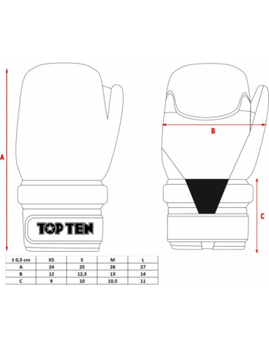 Rękawice masters otwarte rott-prism