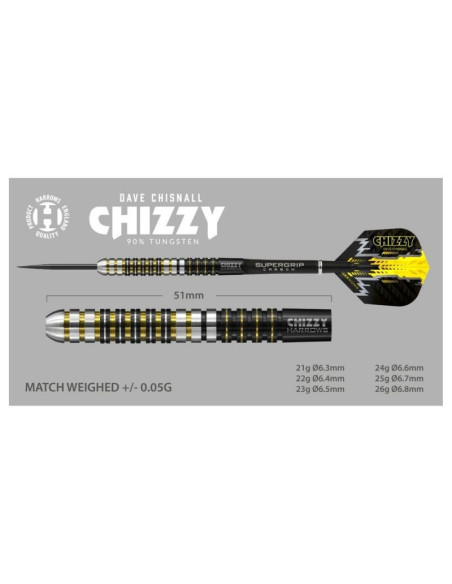 Rzutki harrows chizzy 90% steeltip