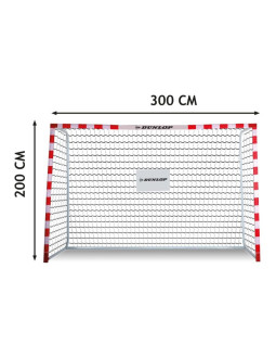 Bramka do piłki nożnej z siatką 300x200x110 cm allround dunlop - 0666 2